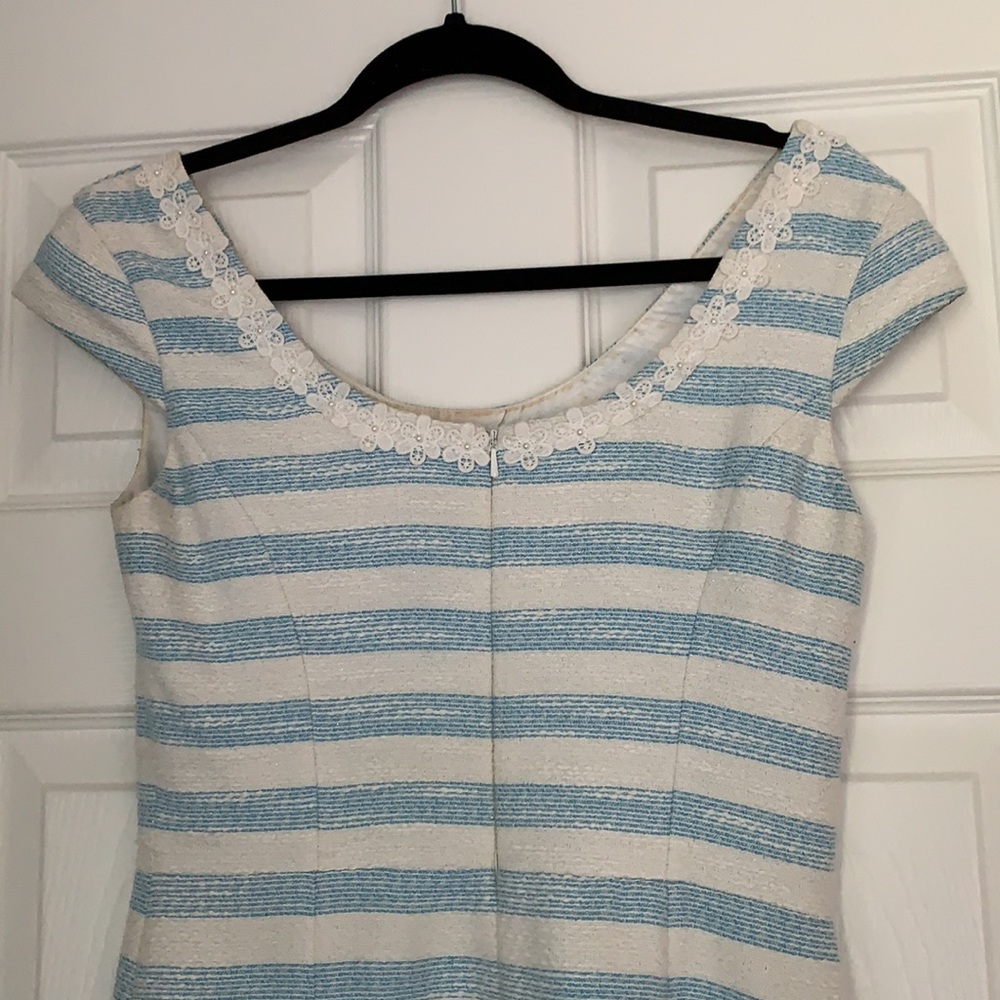 Lilly Pulitzer Blue And White Daisy Detail Dress Gem